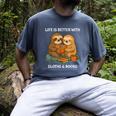 Life Is Better With Sloths And Books Cute Sloth Lover Men's Comfort Colors T-Shirt Denim