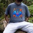Little Ghost Coffee Tee Spooky Season Ghost Reading Book Men's Comfort Colors T-Shirt Denim