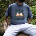 Merry And Booked Holiday Reading Winter Book Lover Premium Tri-Blend Men's Comfort Colors T-Shirt Denim
