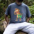 Monkey With a Book Men's Comfort Colors T-Shirt Denim