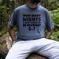 How Many Nights A Week Should You Be Reading 6-7 Book Lover Men's Comfort Colors T-Shirt Denim