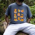 Orange Cats Reading Books Cat Lover Men's Comfort Colors T-Shirt Denim