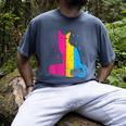 Pansexual Pride Celestial Cat Sitting Book LGBTQ Pan Colors Men Women Men's Comfort Colors T-Shirt Denim