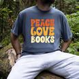 Peace Love Books Men Women Men's Comfort Colors T-Shirt Denim