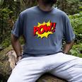 POW -Adults Kids Comic Book Cartoon Pop Art Novelty Sarcastic Men's Comfort Colors T-Shirt Denim POW -Adults Kids Comic Book Cartoon Pop Art Novelty Sarcastic Men's Comfort Colors T-Shirt Denim