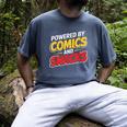 Powered By Comics And Snacks Comic Book Lover Men's Comfort Colors T-Shirt Denim Powered By Comics And Snacks Comic Book Lover Men's Comfort Colors T-Shirt Denim