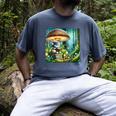 Rabbit Reading Book Under Large Mushroom Easter Bandana Men's Comfort Colors T-Shirt Denim Rabbit Reading Book Under Large Mushroom Easter Bandana Men's Comfort Colors T-Shirt Denim