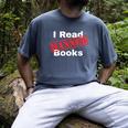 I Read Banned Books Censored Red Stamp Reading Librarian Men's Comfort Colors T-Shirt Denim