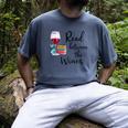 Read Between The Wines Im Just a Girl Who Loves Books & Wine Men's Comfort Colors T-Shirt Denim