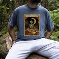 The Reader Tarot Card Book Lover Skeleton Art Goth Style Men's Comfort Colors T-Shirt Denim The Reader Tarot Card Book Lover Skeleton Art Goth Style Men's Comfort Colors T-Shirt Denim