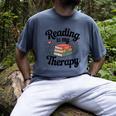 Reading Is My Therapy Book Lover Bookworm Men's Comfort Colors T-Shirt Denim