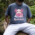 Readsalotl Axolotl Reading Cute Book Lover Bookworm Men's Comfort Colors T-Shirt Denim