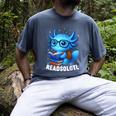 Readsolotl Blue Kawaii Axolotl Book Lover Reading Men's Comfort Colors T-Shirt Denim