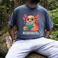 Readsolotl Kawaii Axolotl Reading Book Lover Men's Comfort Colors T-Shirt Denim