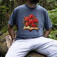 Red Roses Flowers Book Floral Men's Comfort Colors T-Shirt Denim Red Roses Flowers Book Floral Men's Comfort Colors T-Shirt Denim