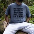 I Rescue Books Trapped In The Bookstore Sarcastic Men's Comfort Colors T-Shirt Denim I Rescue Books Trapped In The Bookstore Sarcastic Men's Comfort Colors T-Shirt Denim