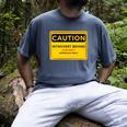 A Simple Yellow Warning Sign For Introvert Men's Comfort Colors T-Shirt Denim