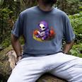 Spooky Grim Reaper Reading A Book Cute Creepy Halloween Men's Comfort Colors T-Shirt Denim