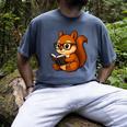 Squirrel Reading Book Lover Men's Comfort Colors T-Shirt Denim Squirrel Reading Book Lover Men's Comfort Colors T-Shirt Denim