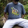 Teachersaurus Dinosaur Teachers Dino Reading Book Librarian Men's Comfort Colors T-Shirt Denim