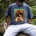 History Month Black Afro Girl Women Book Lovers Floral Men's Comfort Colors T-Shirt Denim