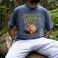 Unearth A Story Fox Reads a Book Men's Comfort Colors T-Shirt Denim Unearth A Story Fox Reads a Book Men's Comfort Colors T-Shirt Denim