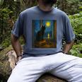 Van Gogh Starry Night Art Cat And Book Lovers Men's Comfort Colors T-Shirt Denim