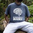 Women's My Brain Runs On Books Reading Bookworm Men Women Men's Comfort Colors T-Shirt Denim Women's My Brain Runs On Books Reading Bookworm Men Women Men's Comfort Colors T-Shirt Denim