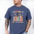 100 Days In The Books Reading Teacher 100th Day Of School Men's Comfort Colors T-Shirt Blue Jean