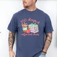 100 Days Of Coffee And Chaos Coquette Bow Book Apple Men's Comfort Colors T-Shirt Blue Jean
