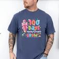 100th Day Of School Teacher Women Floral Books Men's Comfort Colors T-Shirt Blue Jean