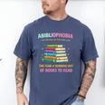 Abibliophobia Book Lovers Graphic Men's Comfort Colors T-Shirt Blue Jean