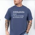 Abibliophobia Definition Reading Book Worm Reader Men's Comfort Colors T-Shirt Blue Jean