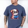 Adorable Book Lover Bulldog With Reading Glasses Cute Raglan Baseball Tee Men's Comfort Colors T-Shirt Blue Jean Adorable Book Lover Bulldog With Reading Glasses Cute Raglan Baseball Tee Men's Comfort Colors T-Shirt Blue Jean