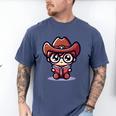 Adorable Book Lover Cowboy With Reading Glasses Cute Men's Comfort Colors T-Shirt Blue Jean Adorable Book Lover Cowboy With Reading Glasses Cute Men's Comfort Colors T-Shirt Blue Jean