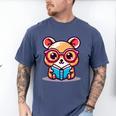 Adorable Book Lover Quokka With Reading Glasses Cute Men's Comfort Colors T-Shirt Blue Jean Adorable Book Lover Quokka With Reading Glasses Cute Men's Comfort Colors T-Shirt Blue Jean