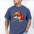 Adorable Book Lover Salmon With Reading Glasses Cute Men's Comfort Colors T-Shirt Blue Jean
