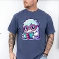 Adorable Book Lover Yeti With Reading Glasses Cute Men's Comfort Colors T-Shirt Blue Jean Adorable Book Lover Yeti With Reading Glasses Cute Men's Comfort Colors T-Shirt Blue Jean
