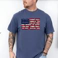 America US Flag Books Library Reading For Book Lover Reader Men's Comfort Colors T-Shirt Blue Jean