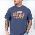 I Like Animals More Than People Sarcastic Introvert Men's Comfort Colors T-Shirt Blue Jean I Like Animals More Than People Sarcastic Introvert Men's Comfort Colors T-Shirt Blue Jean