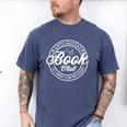 Anti Social Book Club Go Away I'm Reading Bookworm Men's Comfort Colors T-Shirt Blue Jean