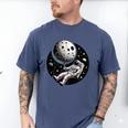Astronaut Aesthetic Holding Moon Balloon Planets Introvert Men's Comfort Colors T-Shirt Blue Jean