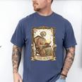 The Aunt Tarot Card Women Skeleton Aunty Book Lover Men's Comfort Colors T-Shirt Blue Jean