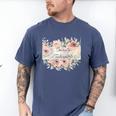 Barely Tolerable Book Floral Bookworm Lover Bookish Premium Men's Comfort Colors T-Shirt Blue Jean