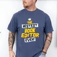 Best Book Editor Job Occupation Premium Tri-Blend Men's Comfort Colors T-Shirt Blue Jean
