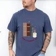 I Like Big Books Bookworm Tee Men's Comfort Colors T-Shirt Blue Jean