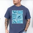 Blue Comic Book Blue Graphic Men's Comfort Colors T-Shirt Blue Jean