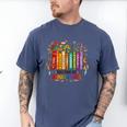Boho Floral Book Big Fan Of Human Rights Liberal Protest Men's Comfort Colors T-Shirt Blue Jean
