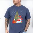 Book Christmas Tree Bookworm Gingerbread Man Snowman Reading Men's Comfort Colors T-Shirt Blue Jean Book Christmas Tree Bookworm Gingerbread Man Snowman Reading Men's Comfort Colors T-Shirt Blue Jean