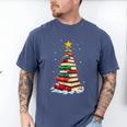 Book Christmas Tree Book Lover Teacher Librarian Men's Comfort Colors T-Shirt Blue Jean Book Christmas Tree Book Lover Teacher Librarian Men's Comfort Colors T-Shirt Blue Jean